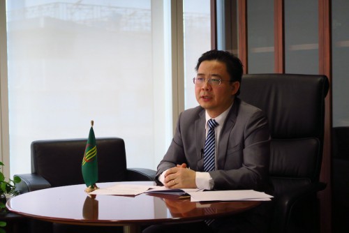 Deputy Secretary-General of Forum Macao Mr Ding Tian interviewed by media representatives