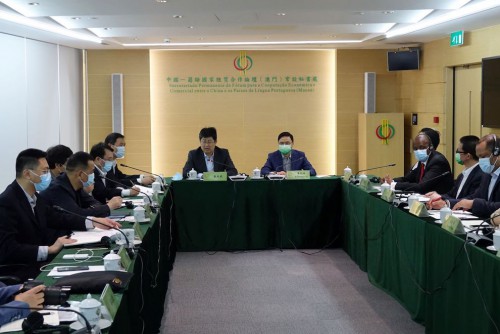 Vice Governor of Zhejiang Province Mr Zhu Congjiu pays visit to Permanent Secretariat of Forum Macao