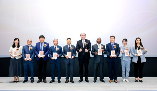 David Gosset, Sinologist, presenting copies of Inspiring Greater Bay Area China to relevant institutions