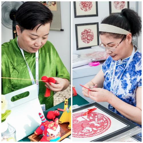 Demonstração ao vivo de obras-primas por artesão dos Países de Língua Portuguesa