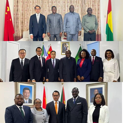 拜會葡萄牙駐華大使館、聖多美和普林西比駐華大使館、東帝汶駐華大使館