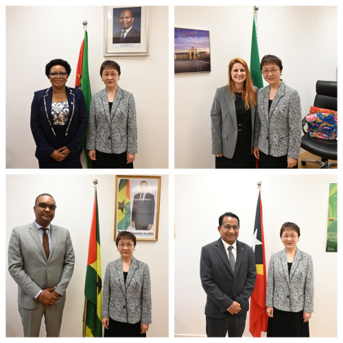 與各國派駐代表交流