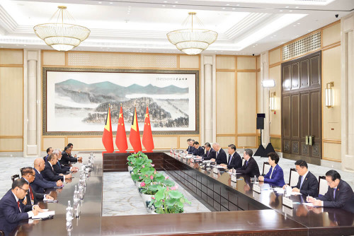 Encontro em Hangzhou do Presidente Xi Jinping com a delegação de Timor-Leste chefiado pelo Primeiro-Ministro, Xanana Gusmão
